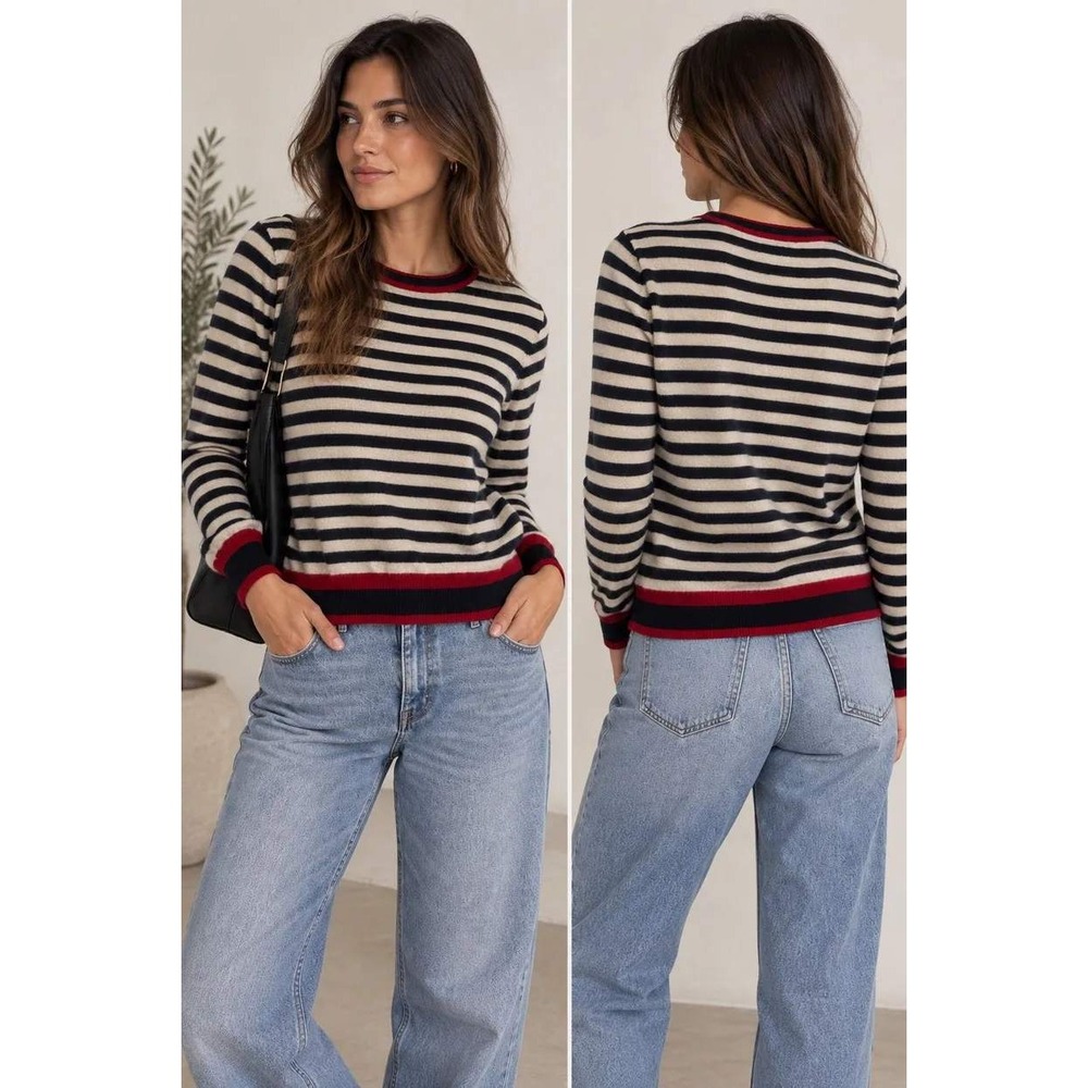 Madeline Thompson Striped Cashmere Sweater